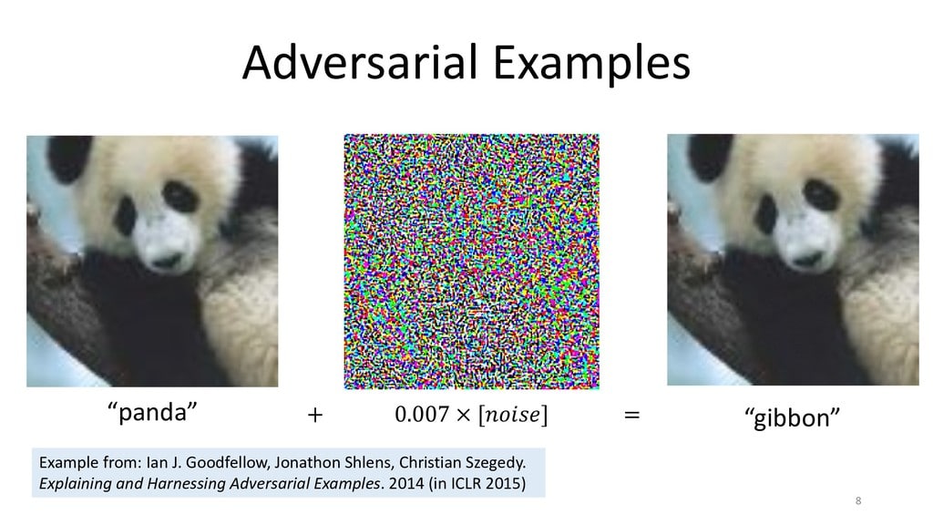 Adversarial Example: Hình ảnh được thêm nhiễu để đánh lừa mạng nơ ron.